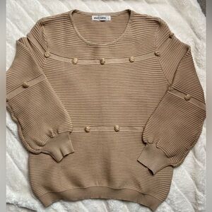 Grace Karin Tan Ribbed Sweater